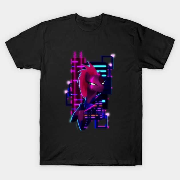 Neon Tempest Shadow T-Shirt by Ilona's Store